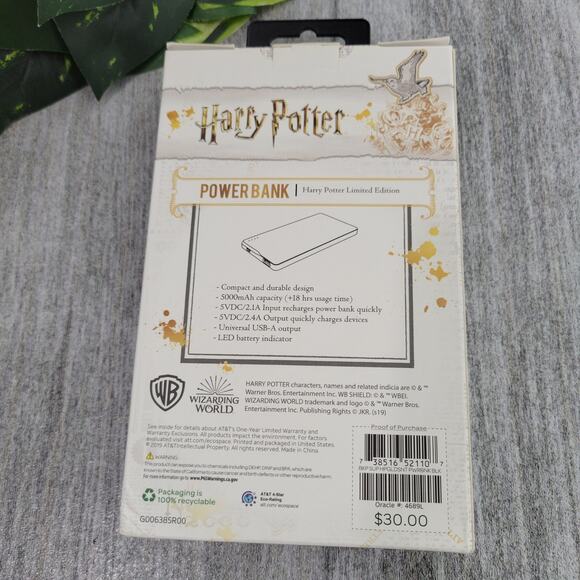 AT&T Harry Potter Golden Snitch Power Bank, 5000mAh NEW - Picture 3 of 4